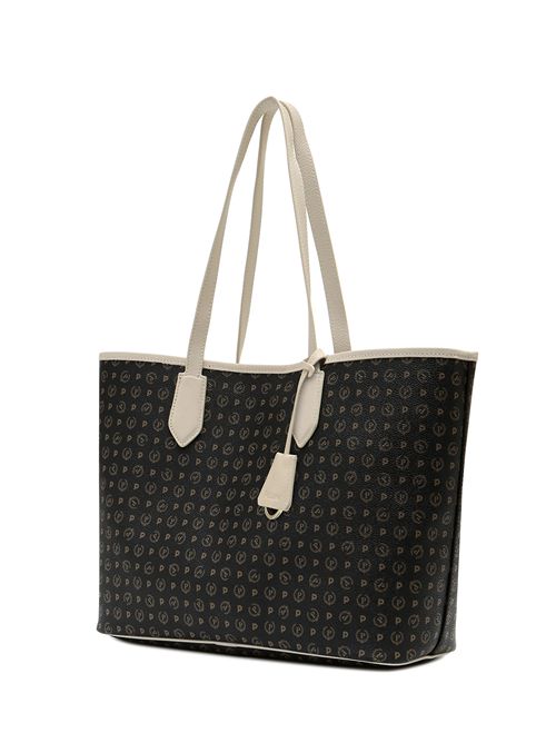 Borsa Shopping Heritage Logo Classic Nero/avorio POLLINI | TE8427PP06Q11/00C